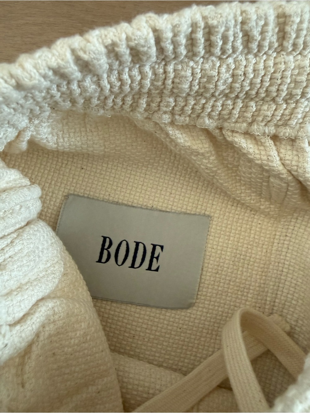 Bode Embroidered Cream Floral Shorts - Picture 3 of 4